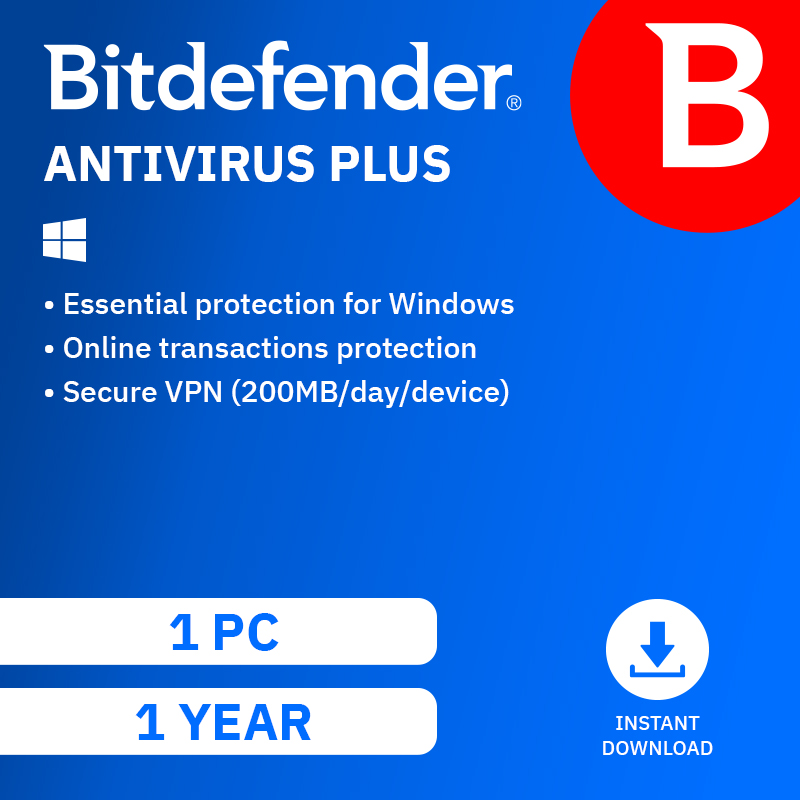 Bitdefender Antivirus 1 Device 1 Year